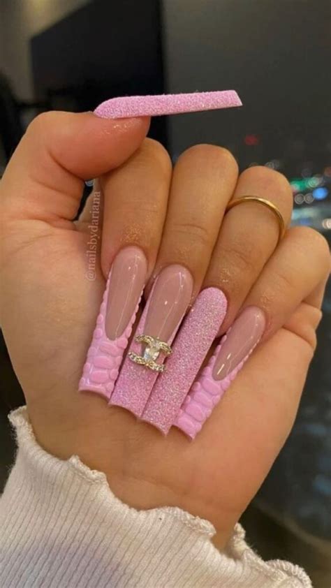 gucci coffin nail design|long coffin nails designs.